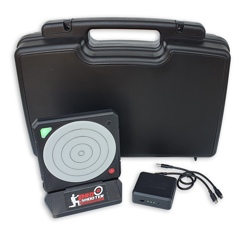 Single Electronic Target Pack for Dry-Fire Training, includes a base station to expand the system out to 15 targets
